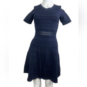 Sandro Navy Midi Dress